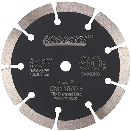 LSHUZIYU 115mm, Trou Central 9.5mm, Kerf Super Fin 1.2mm, Lame De Scie Circulaire Diamantée, Grain 60#, Accessoires De Scie Sans Cordon, Pour Couper La Porcelaine, Le Carrelage, La Coupe Céramique