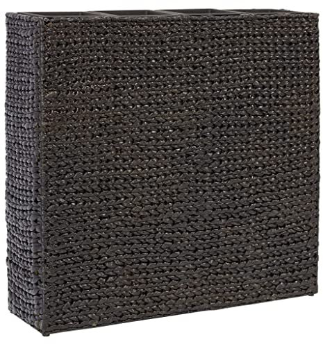 WOODEY Home & Garden Garden - Letto rialzato, 4 pentole, giacinto d'acqua, colore: nero