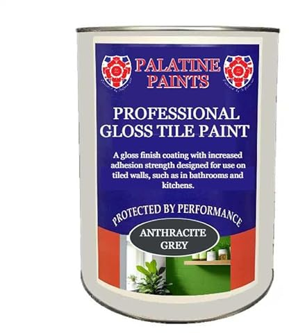 Palatine Professional Gloss Tile Paint (Black, 1 Litre)