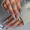Zernblend 24 Stück Lange Square Press On Nägel, Press On Nails, Nägel zum Aufkleben, Fake Nails, Fingernägel zum Aufkleben, Künstliche Nägel, Kunstnägel, Fake Nägel
