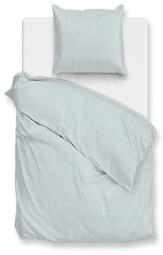 Zo!Home Flanell Bettwäsche 135x200 Flanella di Lino Mint Green Uni Melange grün