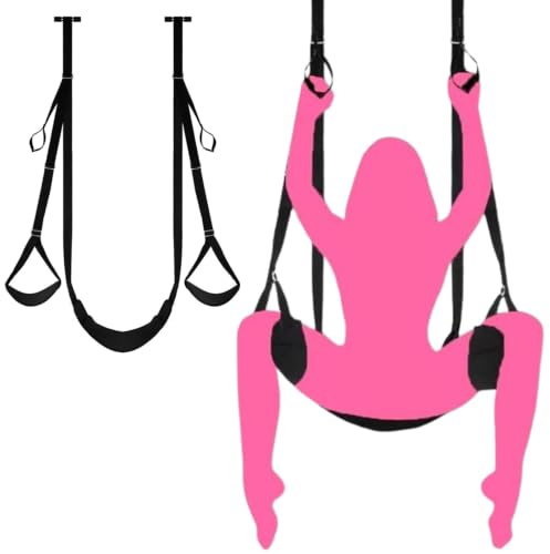 Love Swing Door Sex Swing Sex Position Women's Restraints Straps Wide Seat Pad with Thick Sponge Cushion Bondage Restraint Erotic Toys for Women's Pleasure Adult Sex Games