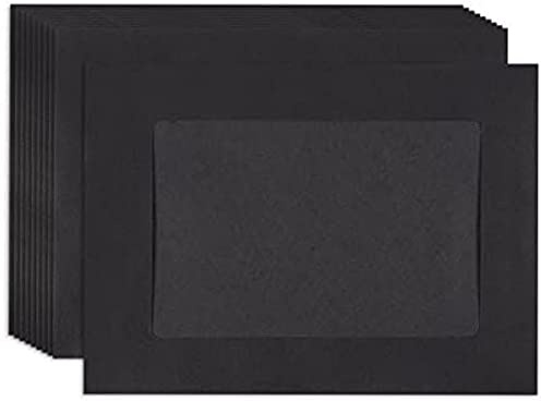 Juvale Paper Photo Frame Set - 5 x 7 In, Black, 50 Pack - Disposable Picture Frames & Wall Decor & DIY Craft Projects