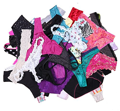 Sexy Underwear,UWOCEKA Kinds of Women T-back Thong G-string Underpants Sexy Lacy Panties, 20 PCS, M