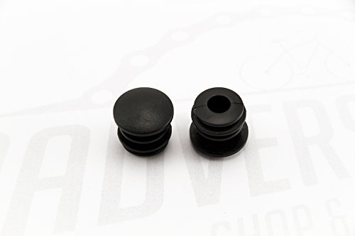 2 Stück Fahrrad Lenker End Stopfen Kappen MTB 20mm Bar End Plugs Gummi schwarz