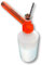 EKNA Mini Bong Überall & Immer dabei - Acryl Pfeife mit Chillum aus Borosilikatglas - Wasserpfeife Zubehör Set klein in Orange inkl. 3X Einlegesieb 15mm & 3X Einhängesieb 12mm