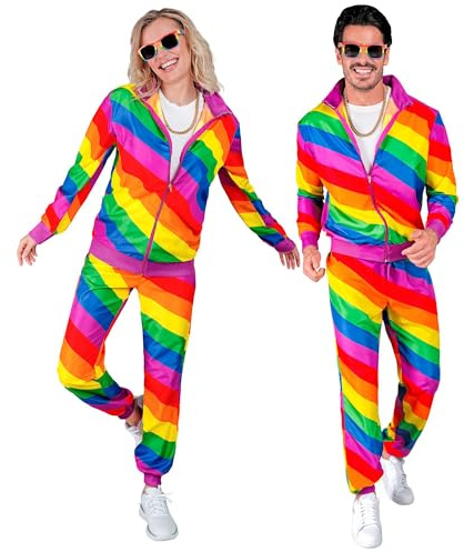 W WIDMANN MILANO Party Fashion - Survêtement fantaisie, couleurs arc-en-ciel, CSD, LGBTQ Pride, survêtement de jogging, pour le carnaval et les fêtes