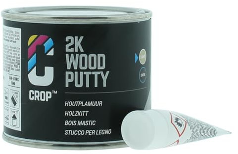 CROP 2K Holzspachtel - Beige - Dose - Füllt, glättet & formt Holzflächen - 125 ML