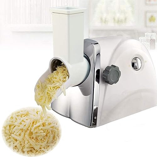 Cheese Grater Electric Rotary Shredder Machine - Stainless Steel Drum Blades, Quick Shred in 1min, for Cheese, Cucumber, Carrot - Commercial Grade