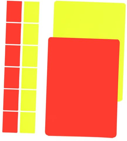 BESTonZON 14 Stück Schiedsrichterkarten Fußball Fußball Sportkarten Gelbe Und Rote Karten Schiedsrichterwerkzeuge Spielzubehör Sportschiedsrichter Rote Und Gelbe Karte Rote Gelbe
