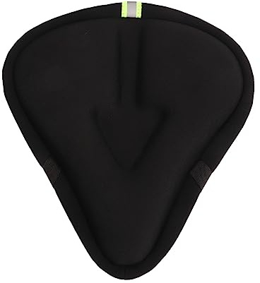 Cubierta de sillín para Bicicleta, cojín de sillín de Bicicleta Extra Suave y Engrosado en Silicona con Ranura, Cubierta de sillín ergonómica Transpirable para Ciclismo con Banda