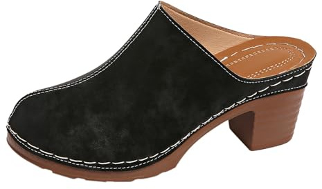 Sandales Femme Bout Fermé Souple Talon Compensé - Chaussures Retro Femme | Sandale Talon Bloc Mules Orthopedique Chaussure À Enfiler Sandalette Grande Taille Mule Mode Sandalettes