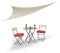 Relaxdays Sonnensegel, dreieckig, mit Spannseilen, Garten, Terrasse & Balkon, Outdoor & Indoor, 3,5 x 3,5 x 3,5 m, beige