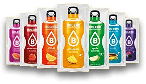 Bolero drink con stevia, senza zucchero .6 bustine monodose istantanee da 9 gr cadauna, gusti assortiti :LIME, THE PESCA, MANDORLA, ANGURIA, ARANCIA ROSSA, LIMONE