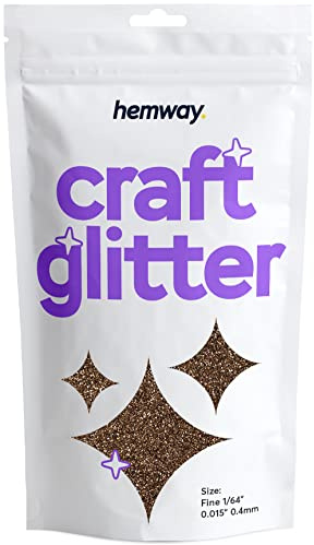 Hemway Craft Glitter Bronze Brown 100g Fine Glitter | for Crafts, Resin, Cosmetic, Nail, Face, Body, Festival, Tumblers, Art, Candle, Crafting