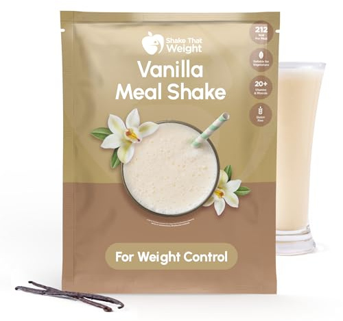 Shake That Weight 10x Diet Shakes - Vanilla Meal Replacement Plan for Weight Loss - Very Low-Calorie Diet - VLCD - High Protein, High Fibre, Gluten Free, Vegetarian
