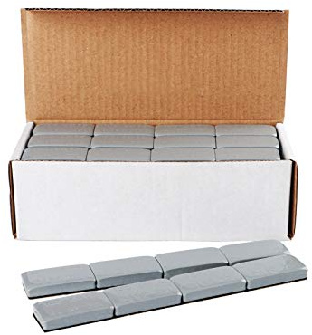 YIZBAP Wheel Weights Gray 1oz, 72 oz/Box, 72pcs, with Strong Black Adhesive. 1 Ounce Stick on Wheel Weights for Cars, Trucks, SUVs, Motorcycle, and Others