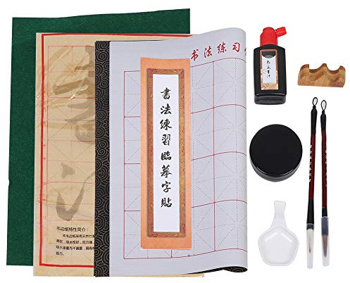 03 Penslar kalligrafiset, upprepad användning kinesiska kalligrafipenslar, för japanska kinesiska kalligrafi-övningar nybörjare elever öva vattenskrivduk