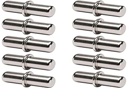 cyclingcolors 10x reggipiani perni supporto mensole 3mm 5mm staffe acciaio tasselli scaffale mobili (diametro 5mm)