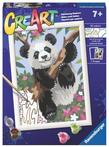 Ravensburger Playful Panda Paint by Numbers Kit for Kids - 20261 - Painting Arts and Crafts for Ages 9 and Up