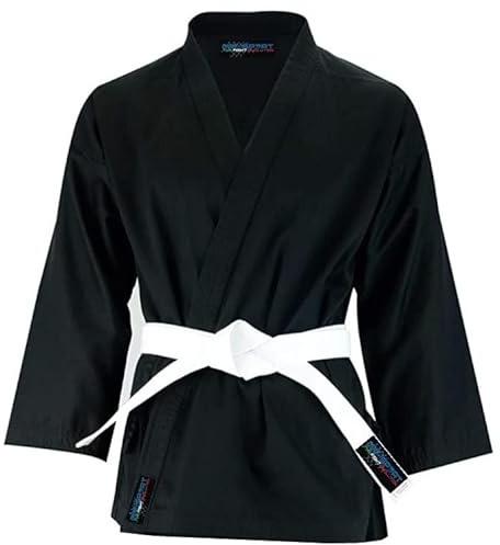 mmasport Karate-Kimono aus Baumwolle, 230 g, 230 g, für Kampfsport, Schwarz , 2 / 150 cm