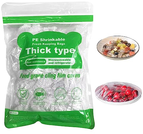 Sacs de Conservation Frais 300 Pièces-Sacs de Film élastique Réutilisable,Couvercles de Conservation des Aliments,Couvercles de Bols éLastiques et Extensibles