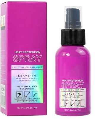 Spray de Protección Térmica, Spray Protección Y Prevención, Protector Térmico Cabello, Reduce el Encrespamiento para un Brillo Intenso, Protege Hasta 240°C/470℉, para Todo Tipo de Cabello