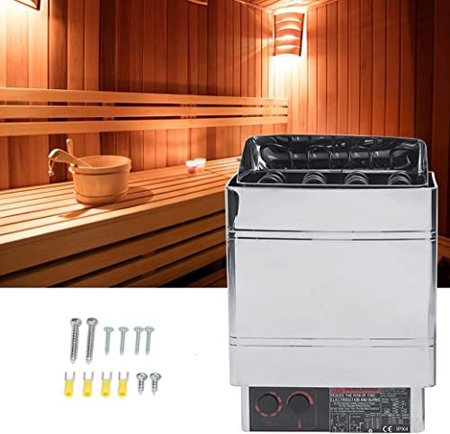 YXFAZPP Home Sauna,Stainless Steel Sauna Stove Heater with Built-In Controller Electric Sauna Heater Wet&Dry Sauna Stove Home SPA Sauna Room Supports Body Detox (4.5KW)