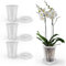 Lnopever Confezione Da 3 Vasi Per Orchidee Trasparenti, Vasi Per Piante Con Fori E Sottovasi Per Orchidee Per Orchidee In Plastica Con Fori Di Areazione Ideali Per La Cura Delle Orchidee, ø 14cm