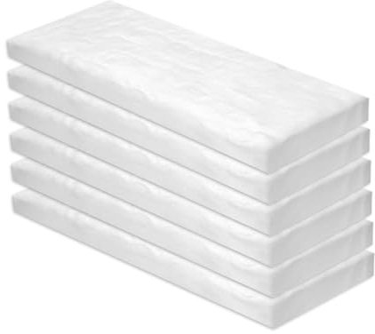 Jyvex 6 unidades de lana de cerámica para bioetanol, 300 x 100 x 13 mm, esponja de cerámica para quemador de bioetanol, accesorios de chimenea de etanol, estufa interior