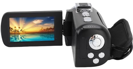 4K Digital Camera 64MP Vlog -videokamera med Flip -skärm, Wifi, Makrolins, Manuellt Fokus, LED -ljus, Långt Batteri för Innehållsskapare och Resor