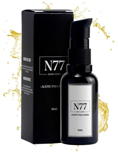 N77 - Aceite Para Barba Hombre | Hidrata y Suaviza el Vello Facial | Aceite de Barba para Hombres con Ingredientes 100% Naturales | Producto Para Cuidado de Barba para Hombre y Para barba sensible