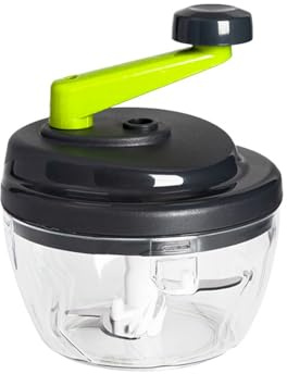 Tritatutto rapido con manovella manuale in acciaio inox 420, tritacarne lavabile in lavastoviglie, utensile da cucina a manovella