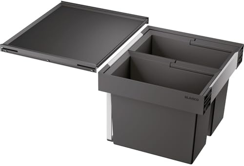 BLANCO FLEXON II 50/2 | Avfallssystem | för 50 cm breda underskåp | system för installation i lådor | systemskydd | 2 x 19 liters hinkar | Minimal installationshöjd: 355 mm