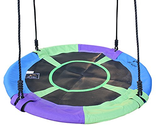 HI SUYI 40 Giant Disc Nest Rope Hanging Tree Swing Seat Set Heavy Duty Easy to Set Up For Kids Adult Outdoor Backyard Garden Canopy