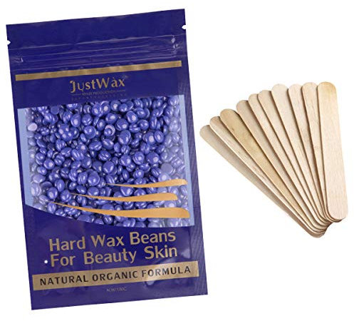 Wachsperlen Haarentfernung Wax -Wachsbohnen -Hard Wax Beans -Waxing Perlen Wachs -Wax Beads -Warmwachs Perlen -Wachs Beans -Enthaarungswachs Niedrigtemperatur ohne Vliesstreife 100g (Lavendel)