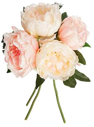 Atmosphera - Bouquet de 4 pivoines articielles - Rose H30 cm