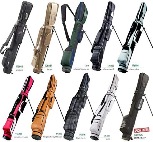 Gagaciso Sunday Stand- und Tragebag | mit Standfüßen | optimales Range- und Reisebag | für bis zu 8 Schläger | 1 Pack Killagolf©-Tees Free (Schwarz/Weiss - 176925)