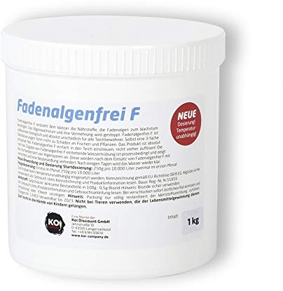 Koi Company Fadenalgenfrei F • Fadenalgenvernichter 1kg • Ganzjähriger Algenvernichter für Teich • Phosphatfreier Fadenalgenvernichter Teich