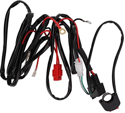 Faisceau de Câblage LED pour Moto, Faisceau de Câblage pour Interrupteur de Lumière de Travail LED pour Moto 12 V 40 A pour Motos Tout-terrain 9‑32 V ATV Voiture électrique