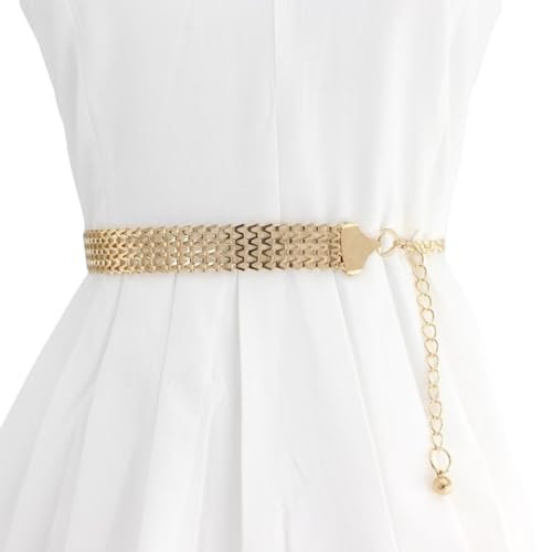 Millennials In Motion Gold Chain Belt for Waist or Hip Greek Goddess Toga Chunky Valentines Gypsy Cleopatra Fairy Egyptian Golden Rope Tie Statement Body Jewel for Skirt Jumpsuit or Dresses