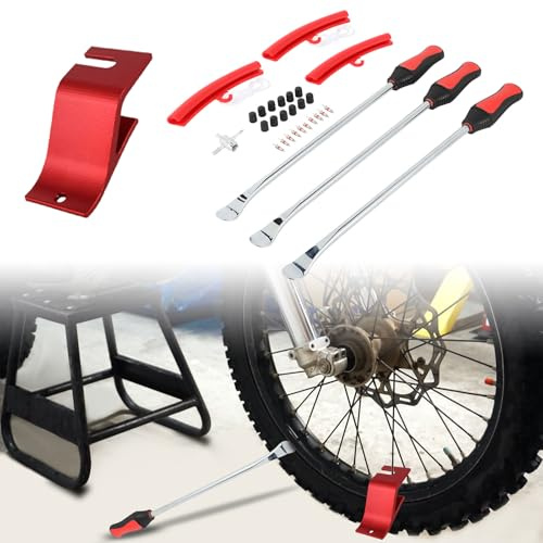 Cuillères de pneu de moto en fer pour moto tout-terrain, démonte-pneus de moto tout-terrain, outils de changement de pneu avec disjoncteur de perles