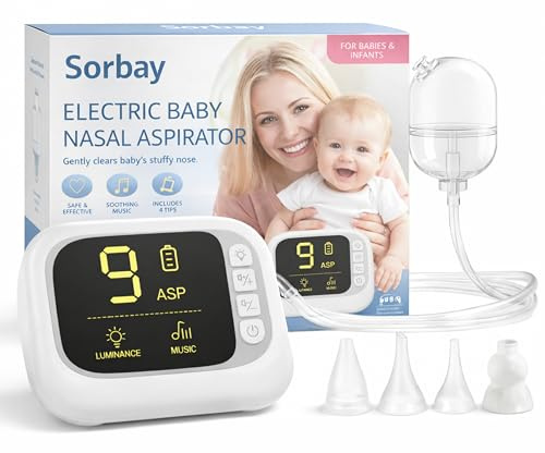 Elektrischer Nasensauger Baby Nasensauger für Babys Rotz Sauger Neugeborenes Baby Nasensauger Elektrischer Nasensauger für Neugeborene Kleinkind und Erwachsene Rotz Schleim Reiniger Entferner und