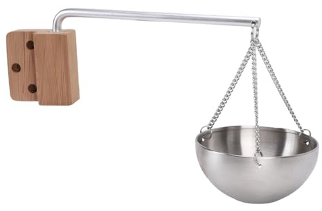 Luocute Aromaterapiskål för Bastu, Spridare för Eterisk Olja i Rostfritt Stål med Rostsäker Värmebeständig Design för Basturum Spa-ångrum