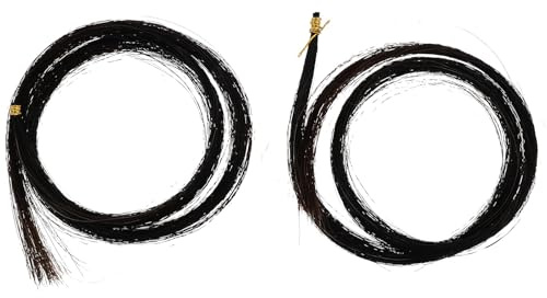 Homoyoyo 2 Paquets de Crins de Cheval pour Archet D'alto, Accessoires de Réparation pour Alto, Crins Lisses Solide, Compatibles Archet de Viole, pour Musiciens Débutants