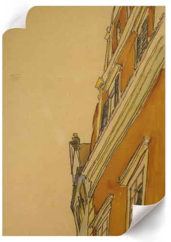 Lienzo Decorativo 42x59,4 cm | Tamaño A2 | Casa en Krumau