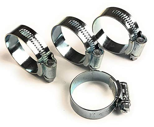 Lot de 4 colliers de serrage pour tuyaux - Par JCS - W1 , 30-40mm ( 1 1/8-1 5/8ins)