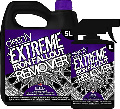 Cleenly Iron Fallout Contamination Remover/Wheel Cleaner (6 Litres) - Safe For All Alloy Wheels, Paintwork, Mirrors, Glass and more