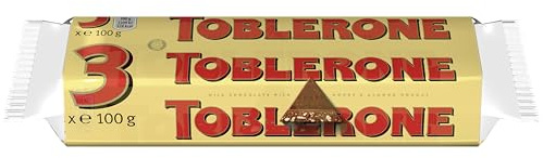 TOBLERONE Barres chocolatées au lait et nougat 3 x 100 g