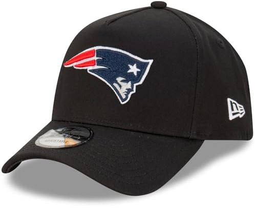 New Era New England Patriots NFL Evergreen Schwarz Verstellbare 9Forty A-Frame Cap - One-Size